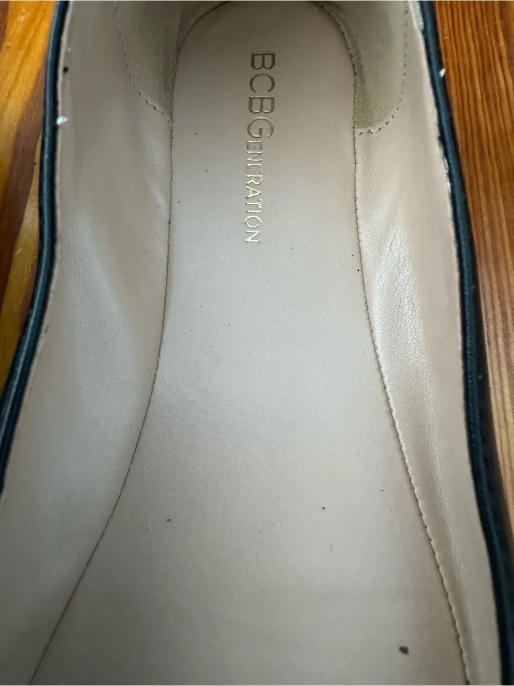 BCBG Black Ankle-Strap Ballet Flats